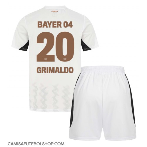 Camisa de time de futebol Bayer Leverkusen Alejandro Grimaldo #20 Replicas 2º Equipamento Infantil 2024-25 Manga Curta (+ Calças curtas)